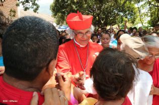 Familias de Ometepe reciben visita del Cardenal Leopoldo Brenes 
