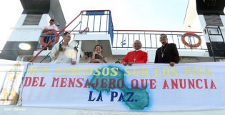 Familias de Ometepe reciben visita del Cardenal Leopoldo Brenes 