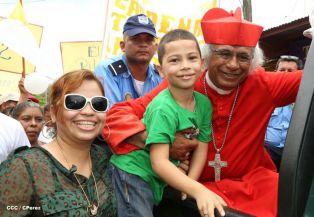Pueblo católico de El Sauce recibe con júbilo al Cardenal Brenes