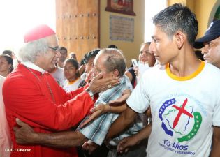 Pueblo católico de El Sauce recibe con júbilo al Cardenal Brenes