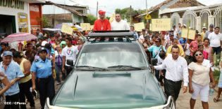 Pueblo católico de El Sauce recibe con júbilo al Cardenal Brenes