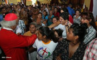 Pueblo católico de El Sauce recibe con júbilo al Cardenal Brenes