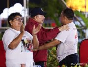 Acto en celebración acto de la entrega de buses de China a transportistas de Managua