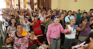 Pueblo católico de El Sauce recibe con júbilo al Cardenal Brenes