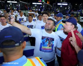 Entrega flota de buses de 250 a transportistas de Managua