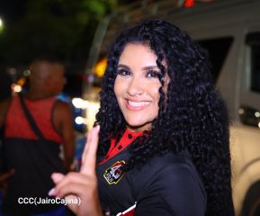 Celebran Vigilia en recibimiento y saludo al 45/19 en la Avenida de Bolívar a Chávez en Managua