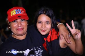 Celebran Vigilia en recibimiento y saludo al 45/19 en la Avenida de Bolívar a Chávez en Managua