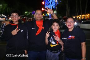 Celebran Vigilia en recibimiento y saludo al 45/19 en la Avenida de Bolívar a Chávez en Managua