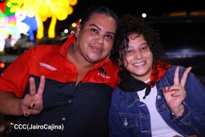 Celebran Vigilia en recibimiento y saludo al 45/19 en la Avenida de Bolívar a Chávez en Managua