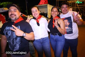 Celebran Vigilia en recibimiento y saludo al 45/19 en la Avenida de Bolívar a Chávez en Managua