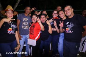 Celebran Vigilia en recibimiento y saludo al 45/19 en la Avenida de Bolívar a Chávez en Managua