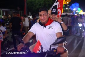 Celebran Vigilia en recibimiento y saludo al 45/19 en la Avenida de Bolívar a Chávez en Managua