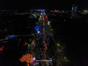 Celebran Vigilia en recibimiento y saludo al 45/19 en la Avenida de Bolívar a Chávez en Managua