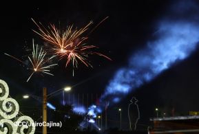 Celebran Vigilia en recibimiento y saludo al 45/19 en la Avenida de Bolívar a Chávez en Managua