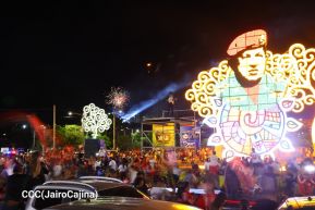 Celebran Vigilia en recibimiento y saludo al 45/19 en la Avenida de Bolívar a Chávez en Managua