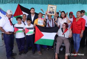 Heroína palestina Leila Khaled de visita en Nicaragua