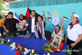 Heroína palestina Leila Khaled de visita en Nicaragua