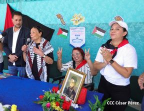 Heroína palestina Leila Khaled de visita en Nicaragua