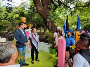 Heroína palestina Leila Khaled de visita en Nicaragua