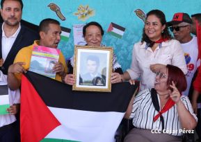 Heroína palestina Leila Khaled de visita en Nicaragua