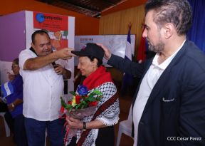 Heroína palestina Leila Khaled de visita en Nicaragua