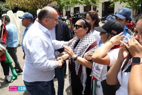 Heroína palestina Leila Khaled de visita en Nicaragua