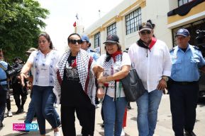 Heroína palestina Leila Khaled de visita en Nicaragua