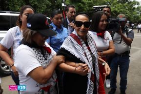 Heroína palestina Leila Khaled de visita en Nicaragua