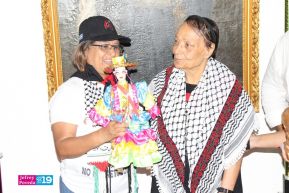 Heroína palestina Leila Khaled de visita en Nicaragua