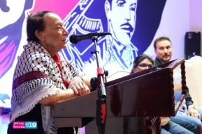 Heroína palestina Leila Khaled de visita en Nicaragua