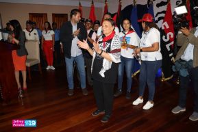 Heroína palestina Leila Khaled de visita en Nicaragua