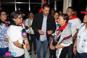 Heroína palestina Leila Khaled de visita en Nicaragua