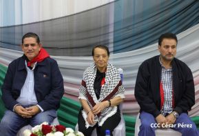 Heroína palestina Leila Khaled de visita en Nicaragua