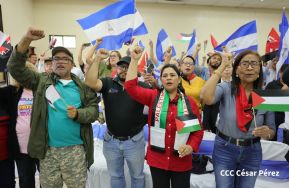 Heroína palestina Leila Khaled de visita en Nicaragua