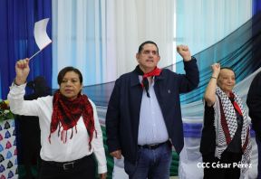 Heroína palestina Leila Khaled de visita en Nicaragua