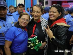 Heroína palestina Leila Khaled de visita en Nicaragua