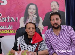 Heroína palestina Leila Khaled de visita en Nicaragua