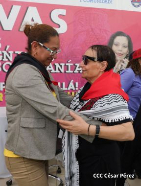 Heroína palestina Leila Khaled de visita en Nicaragua