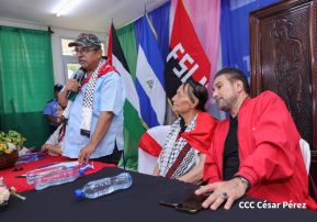 Heroína palestina Leila Khaled de visita en Nicaragua