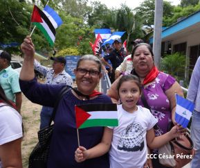 Heroína palestina Leila Khaled de visita en Nicaragua