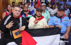 Heroína palestina Leila Khaled de visita en Nicaragua