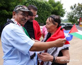 Heroína palestina Leila Khaled de visita en Nicaragua