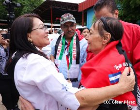 Heroína palestina Leila Khaled de visita en Nicaragua