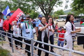 Heroína palestina Leila Khaled de visita en Nicaragua