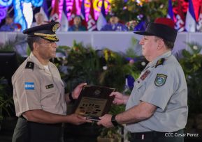 Acto en conmemoración del 45 aniversario de fundación del Ejército de Nicaragua