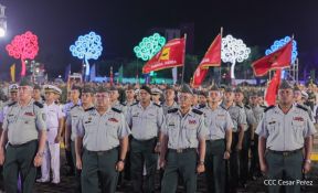 Acto en conmemoración del 45 aniversario de fundación del Ejército de Nicaragua