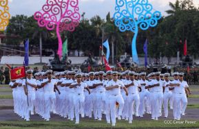 Acto en conmemoración del 45 aniversario de fundación del Ejército de Nicaragua