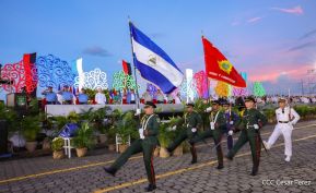 Acto en conmemoración del 45 aniversario de fundación del Ejército de Nicaragua