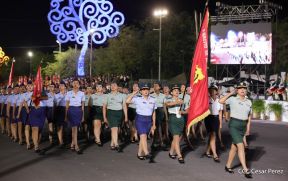 Desfile Pueblo-Ejército en el 45 Aniversario de la Fundación del Ejército de Nicaragua