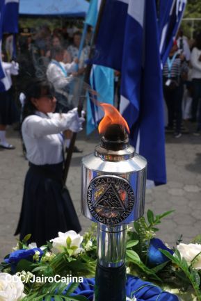 Acto de recibimiento de la Antorcha Centroamericana de la Libertad